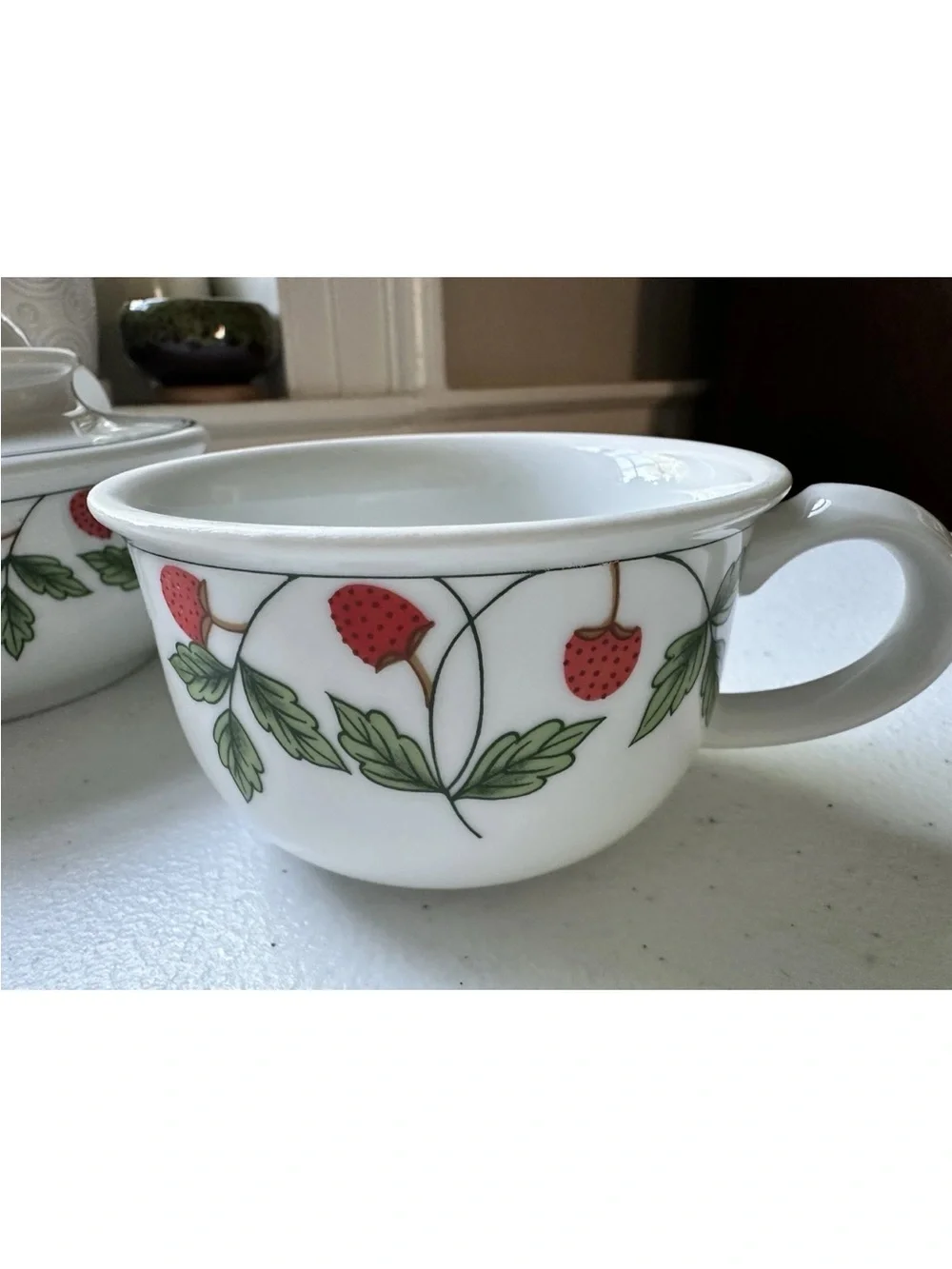 Vintage Strawberry Tea for One 3 PCs Set Toscany Collection Japan 1970 EUC